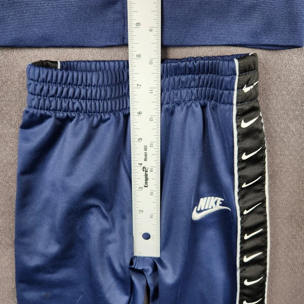 Nike Tracksuit Set Boys 4T Blue Full Zip Jacket Taped Logo Jogger Pants